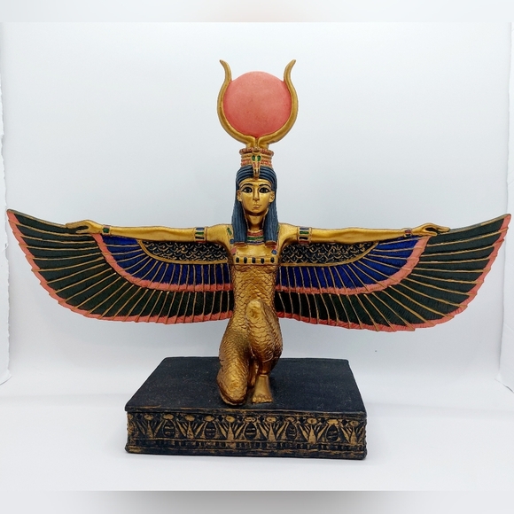 Vtg SUMMIT COLLECTION Ancient Egyptian Goddess Isis‎ Open Wings Figurine… - Picture 1 of 7
